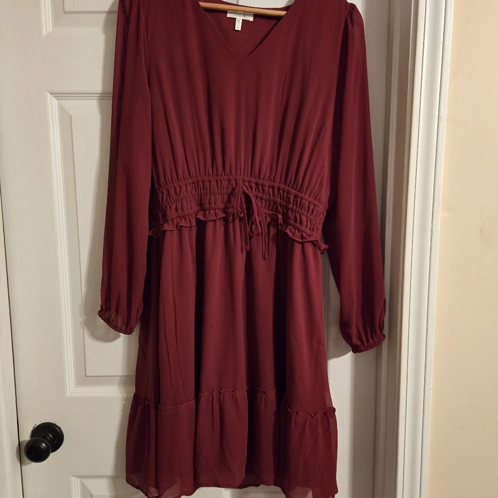 Womens Maurice large dress burgandy